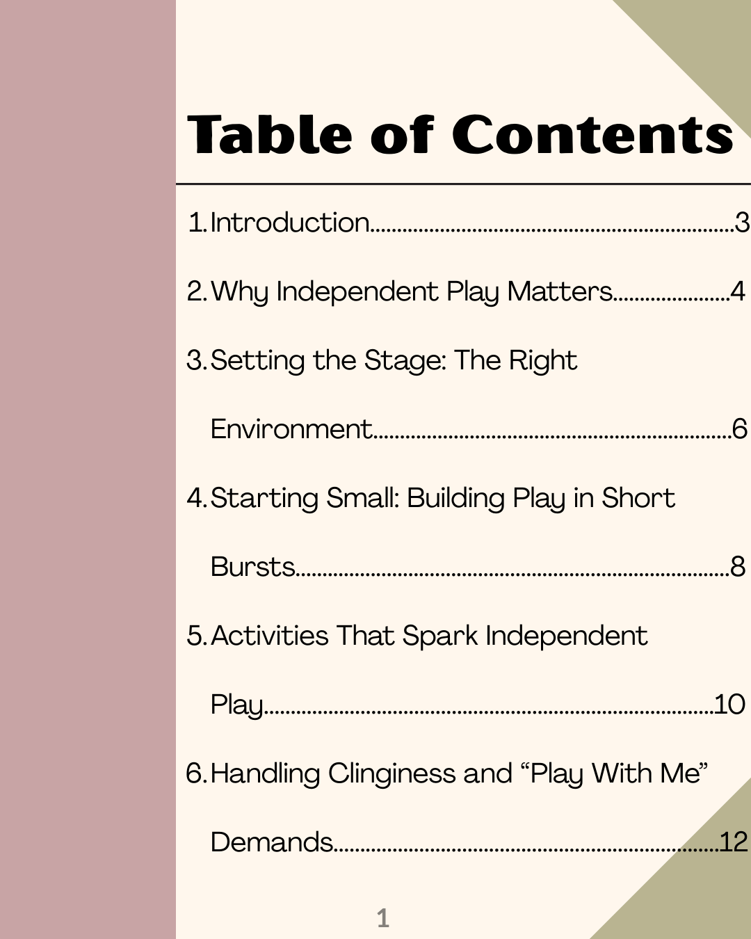 How to Encourage Independent Play